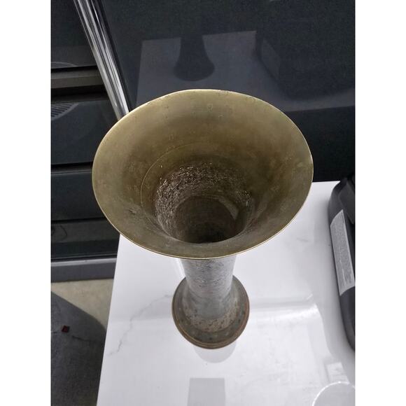 Kashmiri Meenakari brass vase - Picture 3 of 5